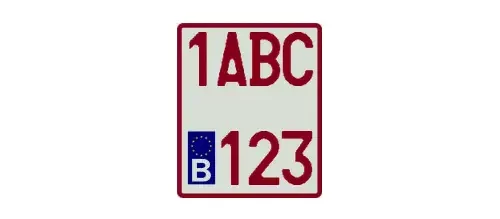 Nummerplaat België (Brom)Fiets 100 x 120mm - Cyaan & Co